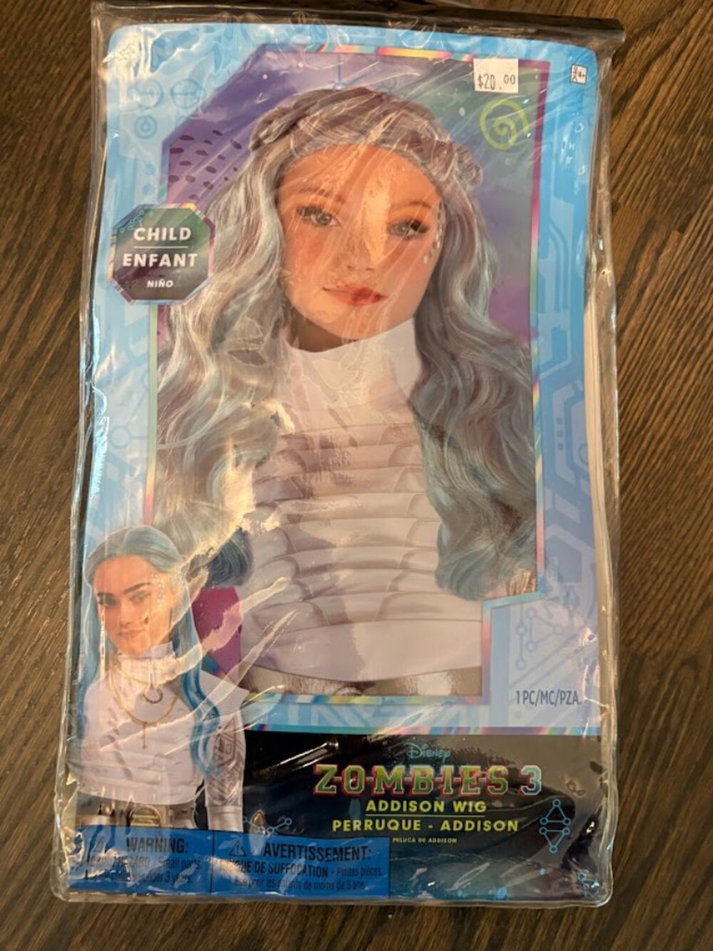 Child - Disney Zombies 3 Addison Wig NWT -Blue